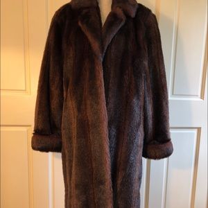 Dennis Basso faux Mink fur coat size Small